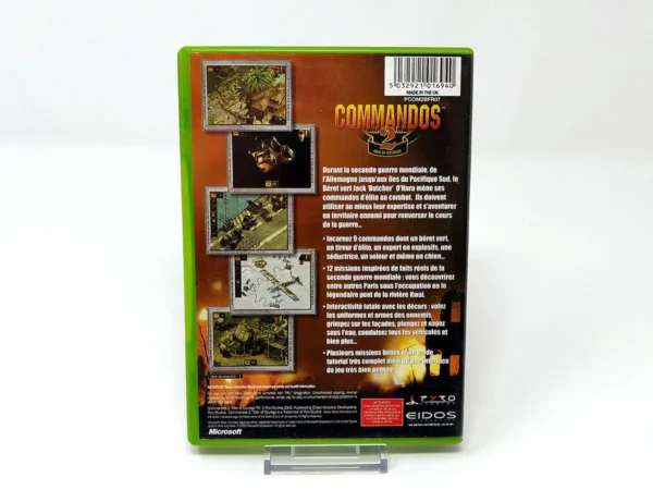 Parte trasera de Commandos 2: Men of Courage (FRA) para XBOX, edición PAL Francia