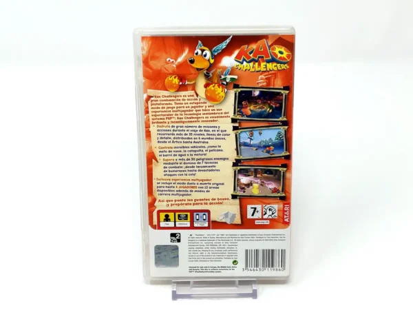 Parte trasera de Kao Challengers (ESP) para PSP, edición PAL España