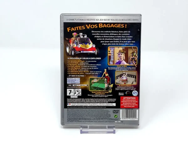 Parte trasera de Les Sims: Permis de Sortir (FRA) (Platinum) para PlayStation 2, edición PAL Francia