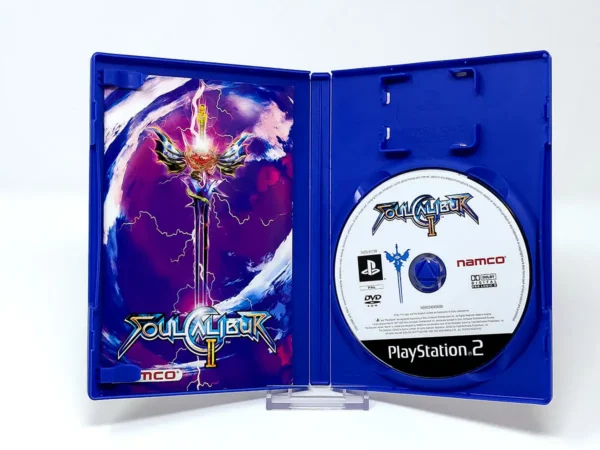 Interior del juego Soulcalibur II (ESP) para PlayStation 2 con disco y manual