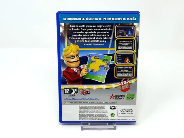 Parte trasera de Buzz! ¿Qué Sabes de tu País? (ESP) (Promo) para PlayStation 2, edición PAL España