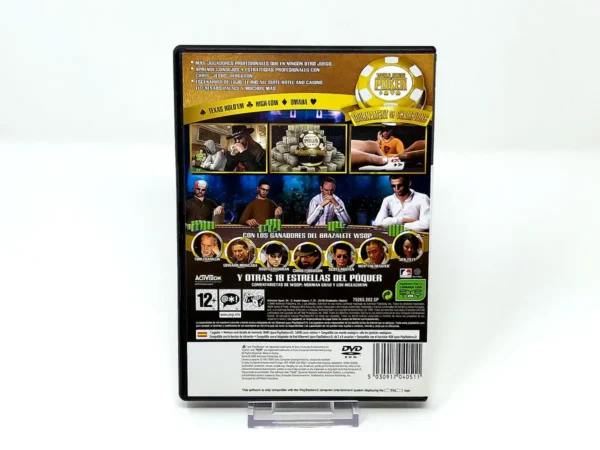 Parte trasera de World Series of Poker: Tournament of Champions - 2007 Edition (ESP) para PlayStation 2, edición PAL España