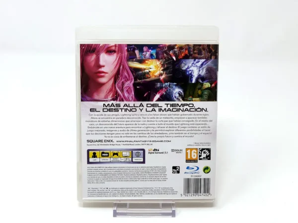 Parte trasera de Final Fantasy XIII-2 (ESP) para PlayStation 3, edición PAL España