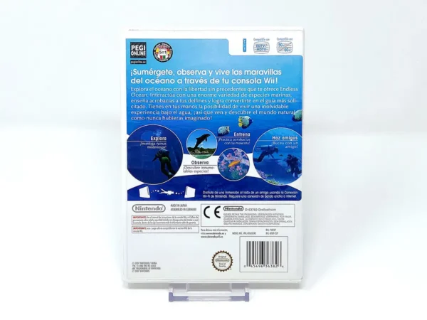 Parte trasera de Endless Ocean (ESP) para Nintendo Wii, edición PAL España