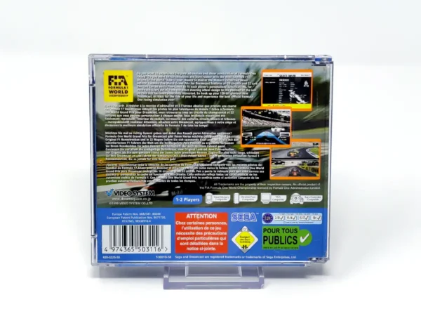 Parte trasera de F1 World Grand Prix (ESP) para Sega Dreamcast, edición PAL España