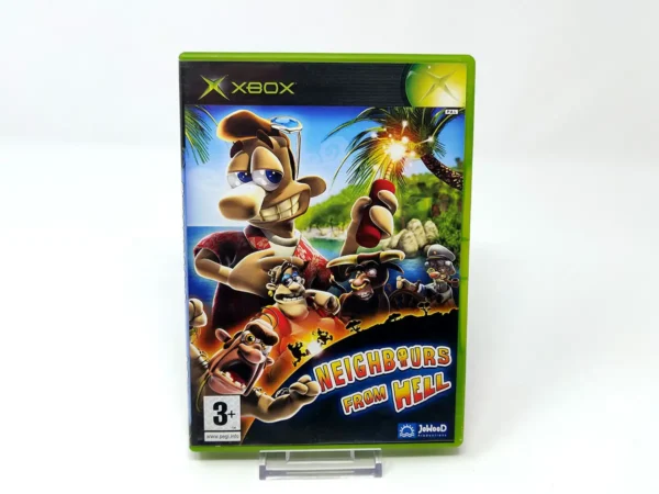 Portada de Neighbours from Hell (FRA) para XBOX, edición PAL Francia, de segunda mano
