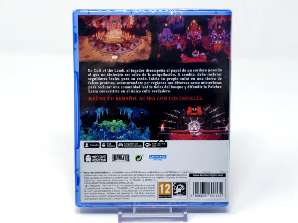 Parte trasera de Cult of the Lamb (ESP) (Precintado) para PlayStation 5, edición PAL España