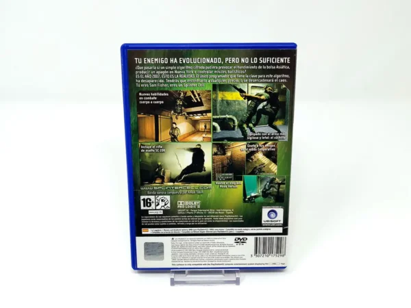 Parte trasera de Tom Clancy's Splinter Cell: Chaos Theory (ESP) para PlayStation 2, edición PAL España