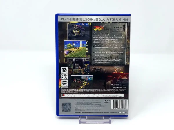 Parte trasera de Jak X (POR) (Platinum) para PlayStation 2, edición PAL Portugal