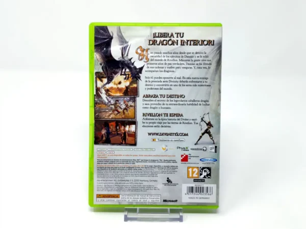 Parte trasera de Divinity II: Ego Draconis (ESP) para XBOX 360, edición PAL España