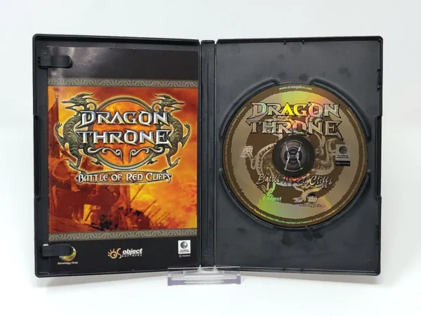 Interior del juego Dragon Throne: Battle of Red Cliffs (ESP) para PC con disco y manual