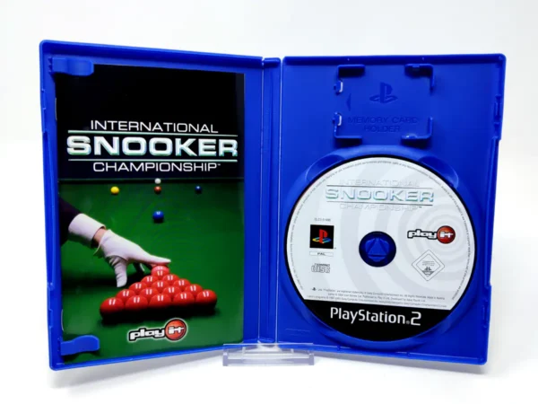 Interior del juego International Snooker Championship (ESP) para PlayStation 2 con disco y manual