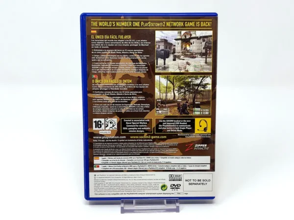 Parte trasera de SOCOM II: U.S. Navy SEALs (ESP) (v2) (Rebajado) para PlayStation 2, edición PAL España