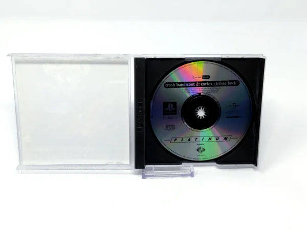 Interior del juego Crash Bandicoot 2: Cortex Strikes Back (ESP) (Rebajado) para PlayStation 1 con disco y manual