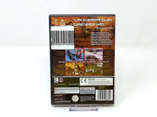 Parte trasera de Star Wars: Las Guerras Clon (ESP) (Precintado) para Nintendo GameCube, edición PAL España