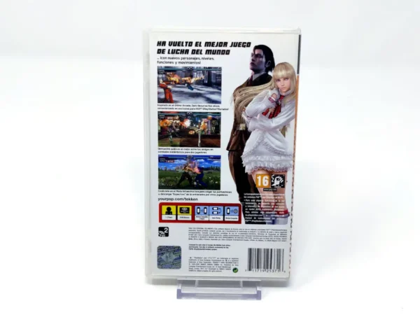 Parte trasera de Tekken: Dark Resurrection (ESP) (Essentials) para PSP, edición PAL España