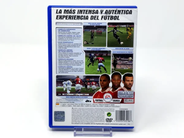 Parte trasera de FIFA Football 2003 (ESP) para PlayStation 2, edición PAL España