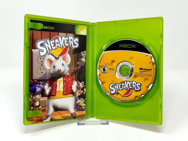 Interior del juego Sneakers (USA) para XBOX con disco y manual