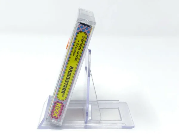 Lateral de la caja de BraveStarr (Kixx) para Sinclair ZX Spectrum