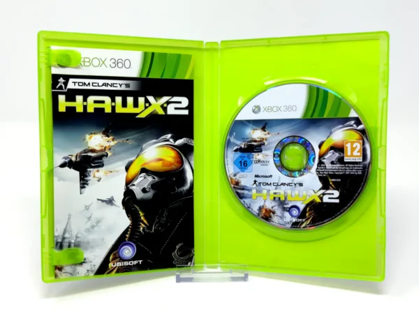 Interior del juego Tom Clancy's H.A.W.X. 2 (ESP) para XBOX 360 con disco y manual