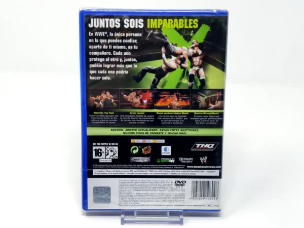 Parte trasera de WWE SmackDown vs. Raw 2009 (ESP) (Precintado) para PlayStation 2, edición PAL España