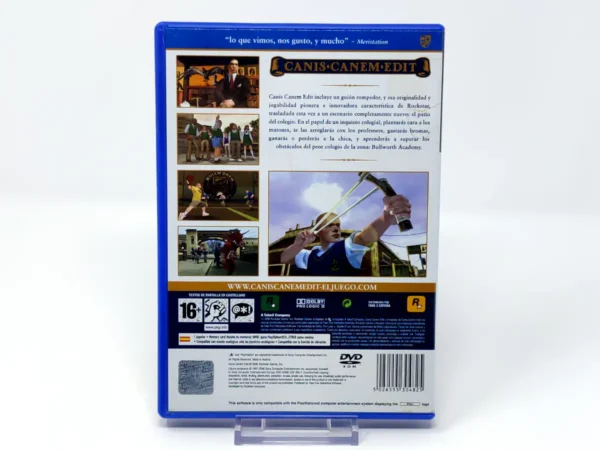 Parte trasera de Canis Canem Edit (ESP) (Rebajado) para PlayStation 2, edición PAL España