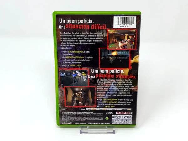 Parte trasera de Dead To Rights (ESP) para XBOX, edición PAL España