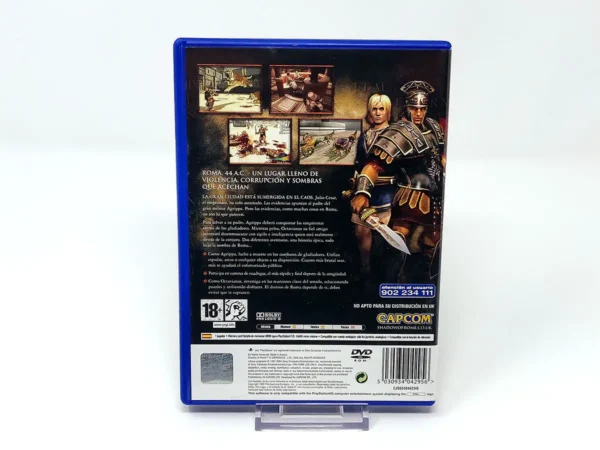 Parte trasera de Shadow of Rome (ESP) para PlayStation 2, edición PAL España