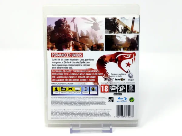 Parte trasera de Operation Flashpoint: Red River (ESP) para PlayStation 3, edición PAL España