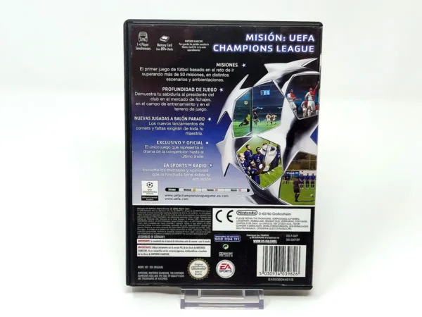 Parte trasera de UEFA Champions League 2004-2005 (ESP) (Rebajado) para Nintendo GameCube, edición PAL España
