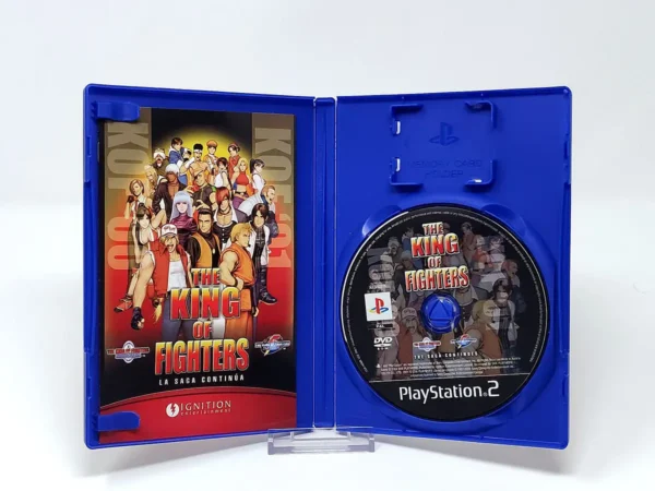 Interior del juego The King of Fighters 2000-2001 (ESP) para PlayStation 2 con disco y manual