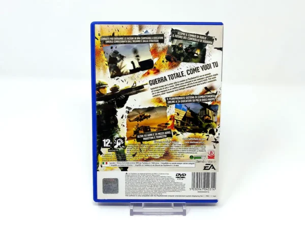 Parte trasera de Battlefield 2: Modern Combat (ITA) para PlayStation 2, edición PAL Italia