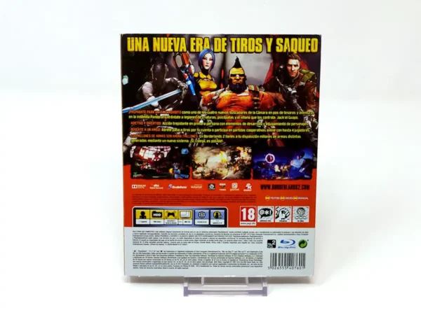Parte trasera de Borderlands 2 (ESP) (Cubre cartón) para PlayStation 3, edición PAL España