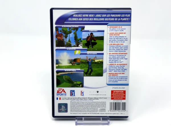 Parte trasera de Tiger Woods PGA Tour 2001 (FRA) para PlayStation 2, edición PAL Francia