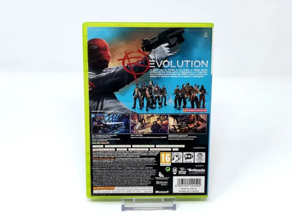 Parte trasera de Brink (ESP) para XBOX 360, edición PAL España