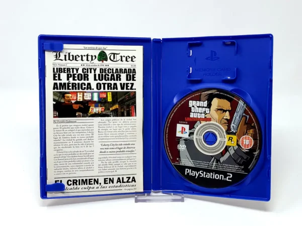 Interior del juego Grand Theft Auto: Liberty City Stories (ESP) (Rebajado) para PlayStation 2 con disco y manual