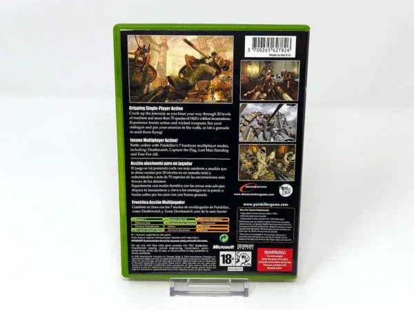 Parte trasera de Painkiller: Hell Wars (ESP) para XBOX, edición PAL España