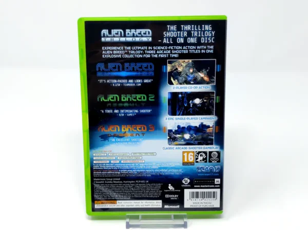 Parte trasera de Alien Breed Trilogy (UK) (Rebajado) para XBOX 360, edición PAL UK