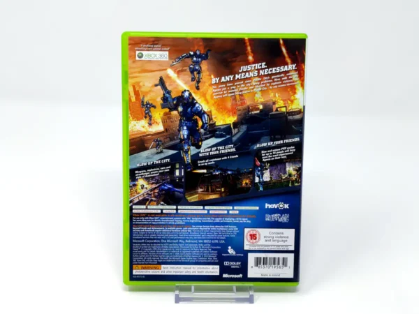 Parte trasera de Crackdown 2 (UK) para XBOX 360, edición PAL UK
