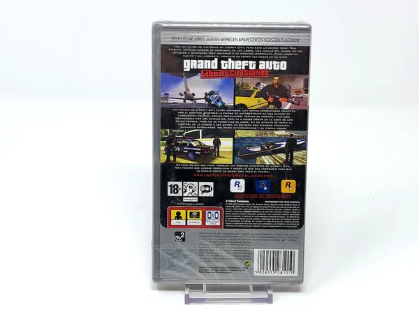 Parte trasera de Grand Theft Auto: Liberty City Stories (ESP) (Platinum) (Precintado) para PSP, edición PAL España