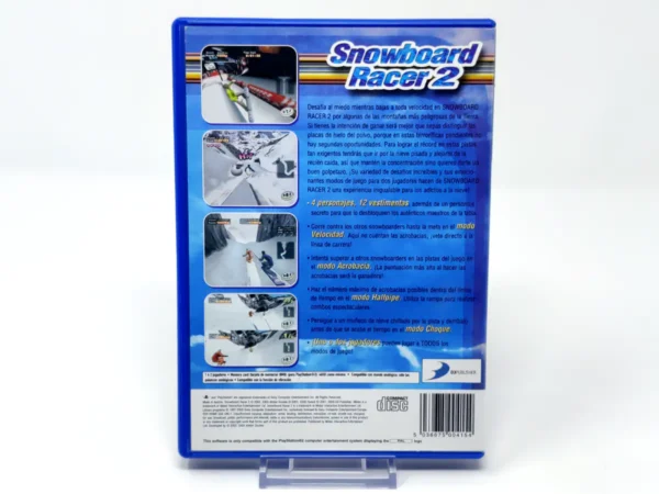 Parte trasera de Snowboard Racer 2 (ESP) para PlayStation 2, edición PAL España