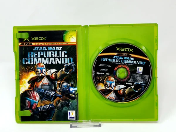 Interior del juego Star Wars: Republic Commando (ESP) para XBOX con disco y manual