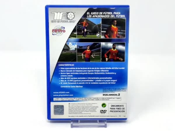 Parte trasera de Esto Es Fútbol 2003 (ESP) (v1) para PlayStation 2, edición PAL España