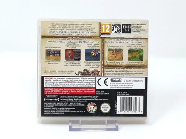Parte trasera de Dragon Quest IX: Centinelas del Firmamento (ESP) para Nintendo DS, edición PAL España