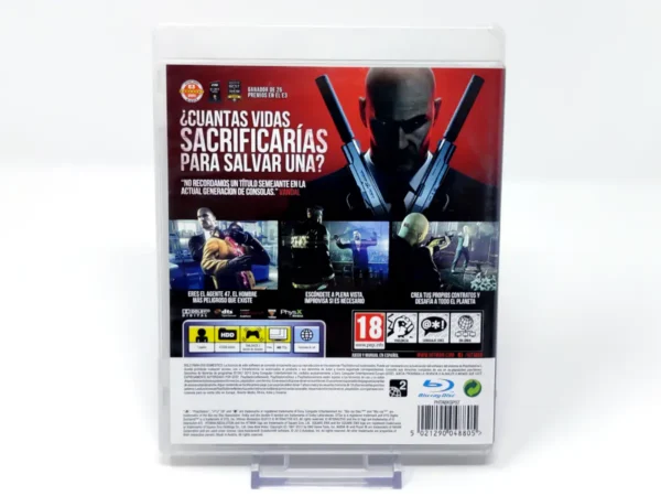 Parte trasera de Hitman: Absolution (ESP) para PlayStation 3, edición PAL España