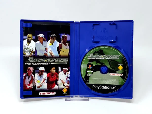 Interior del juego Smash Court Tennis: Pro Tournament (FRA) para PlayStation 2 con disco y manual