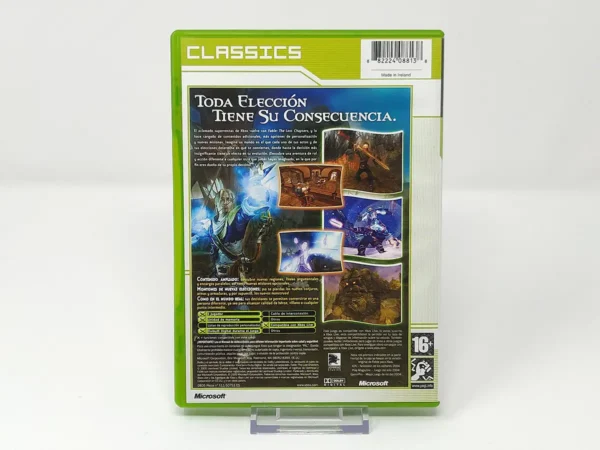 Parte trasera de Fable: The Lost Chapters (ESP) (Classics) (Rebajado) para XBOX, edición PAL España