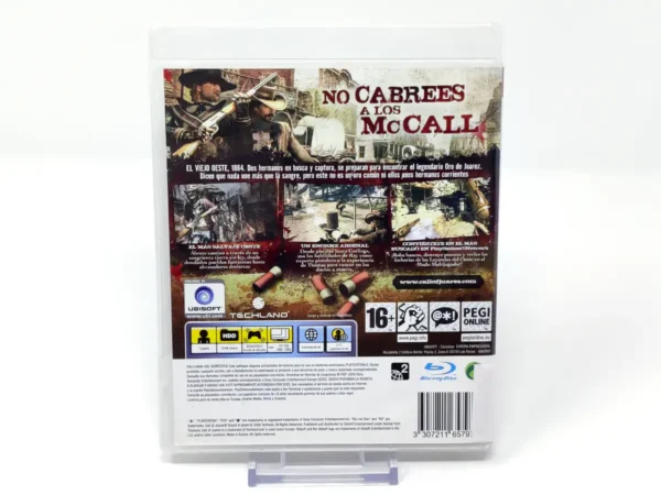 Parte trasera de Call of Juarez: Bound in Blood (ESP) (Rebajado) para PlayStation 3, edición PAL España