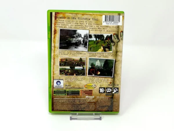Parte trasera de Brothers in Arms: Road to Hill 30 (ESP) para XBOX, edición PAL España