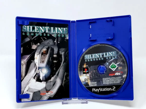 Interior del juego Silent Line: Armored Core (ESP) para PlayStation 2 con disco y manual